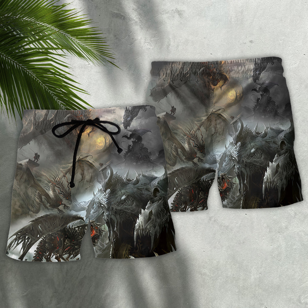 Monster Apocalypse Rising Beach Shorts Print Detail For Thoughtful Gift Giving