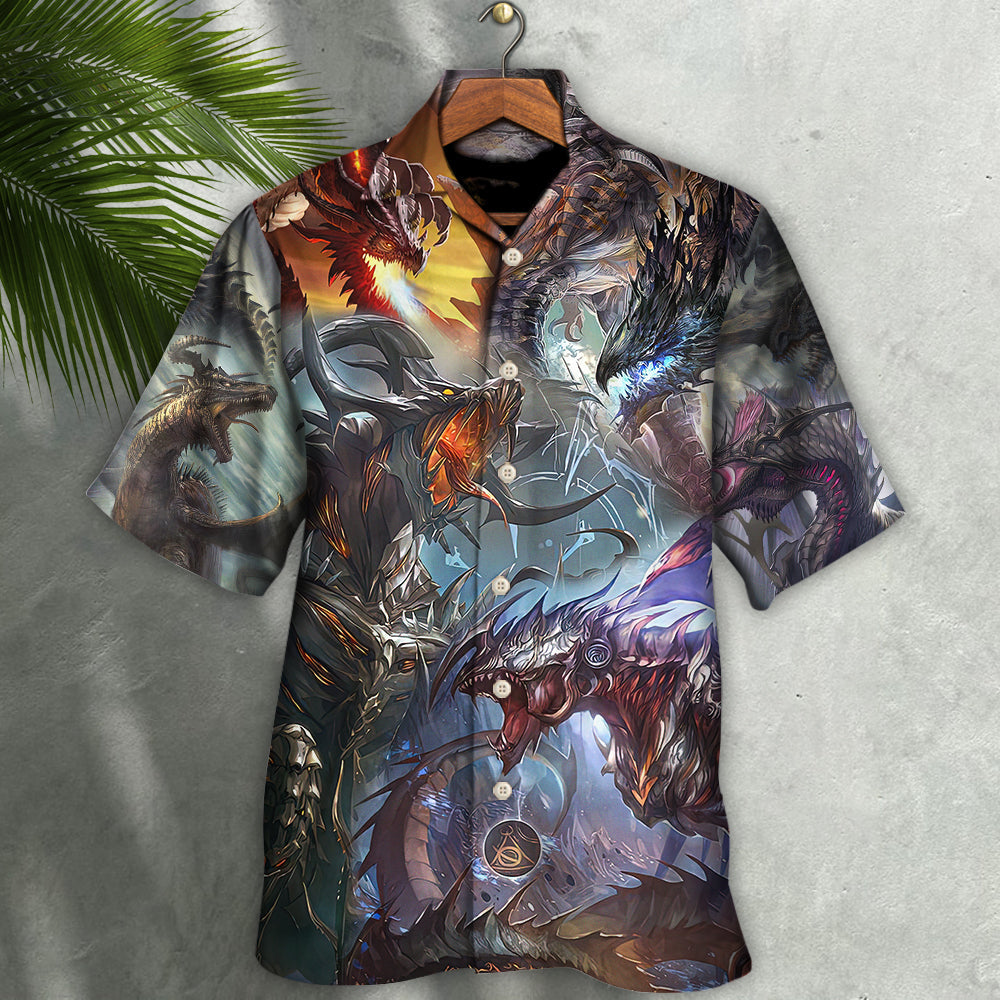 Fantasy Dragon Magic Hawaiian Shirt Creative Print View For Resort Wear