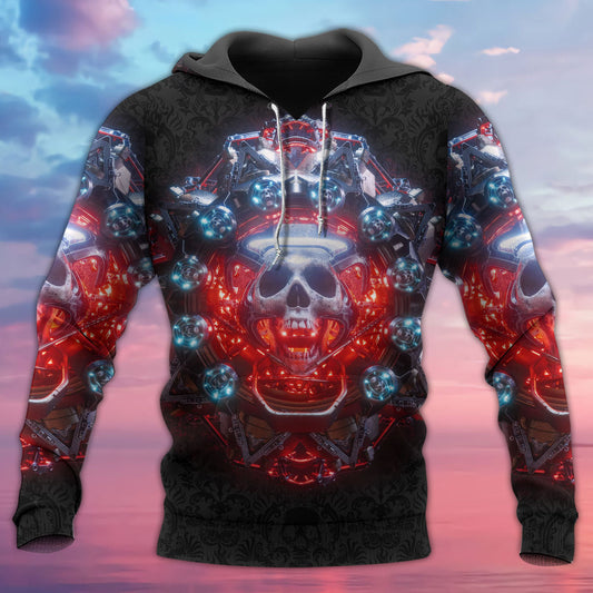 Skull Electric Dream Hoodie For Gothic Streetwear Night Events And Bold Everyday Style