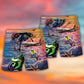 Motorcycle And Airplane Dream Sky Beach Shorts Design View For Summer Events And Coastal Getaways