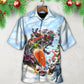 Christmas Santa Hawaiian Shirt Design View For Warm Weather Events