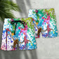 Colorful Basketball Beach Shorts Pattern Detail For Resort Wear And Everyday Comfort