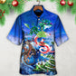 Dragon Christmas Santa Riding Hawaiian Shirt Design View For Resort Travel And Thoughtful Gifting