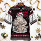 Festive Christmas Santa Hawaiian Shirt Artwork View For Vacation Style