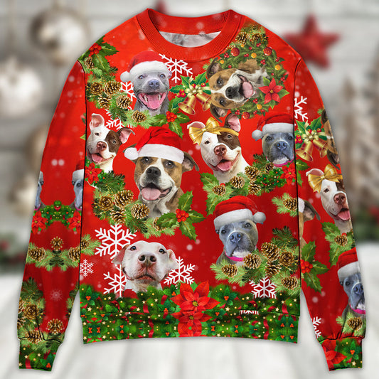 Pitbull Christmas Dogs Are Family Sweater For Festive Family Events Casual Wear And Holiday Gift Giving