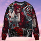 Skull And Rose Sweater For Alternative Fashion Events And Thoughtful Seasonal Gifts