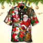 Christmas Santa Gift Hawaiian Shirt For Coastal Adventures And Warm Weather Wear