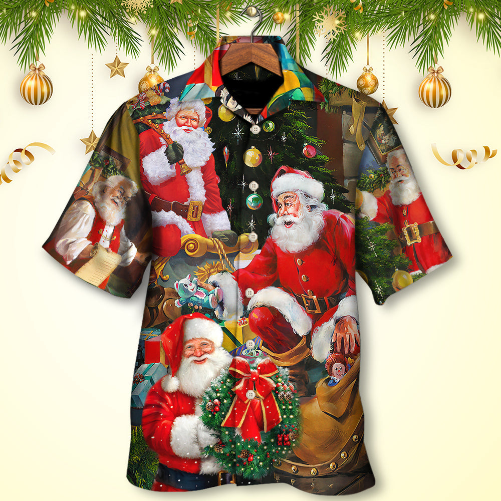 Christmas Santa Gift Hawaiian Shirt For Coastal Adventures And Warm Weather Wear
