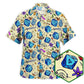 Fantasy Vintage Role Dice Sword Hawaiian Shirt All Over Print Detail For Resort Wear