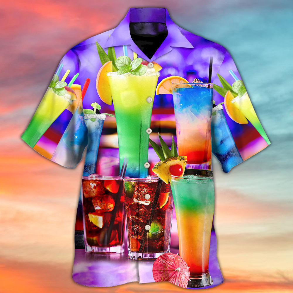 Cocktail Bartender Drinking Bar Hawaiian Shirt For Summer Vacation And Beach Travel