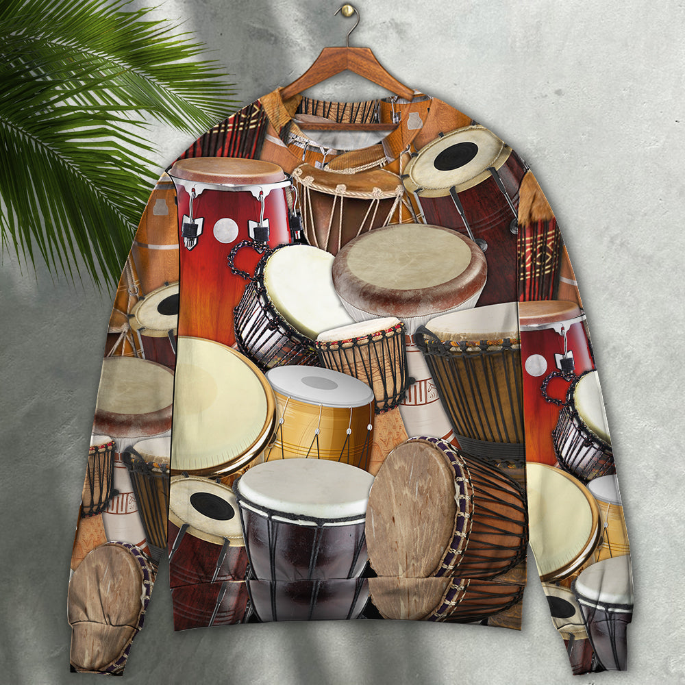 Drum Music Lifestyle Sweater For Rehearsals Weekend Outings And Expressive Casual Styling