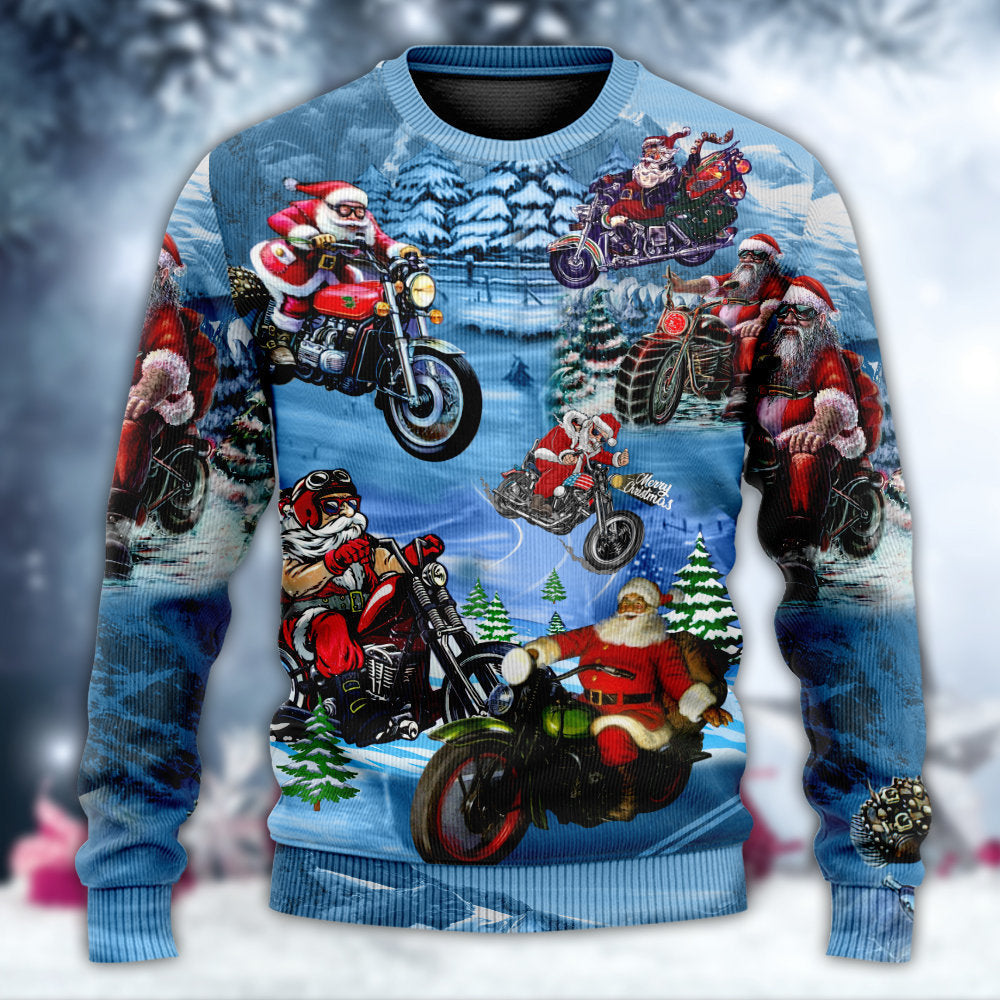 Christmas Driving With Santa Claus Sweater For Holiday Parties Family Gatherings And Seasonal Gift Giving