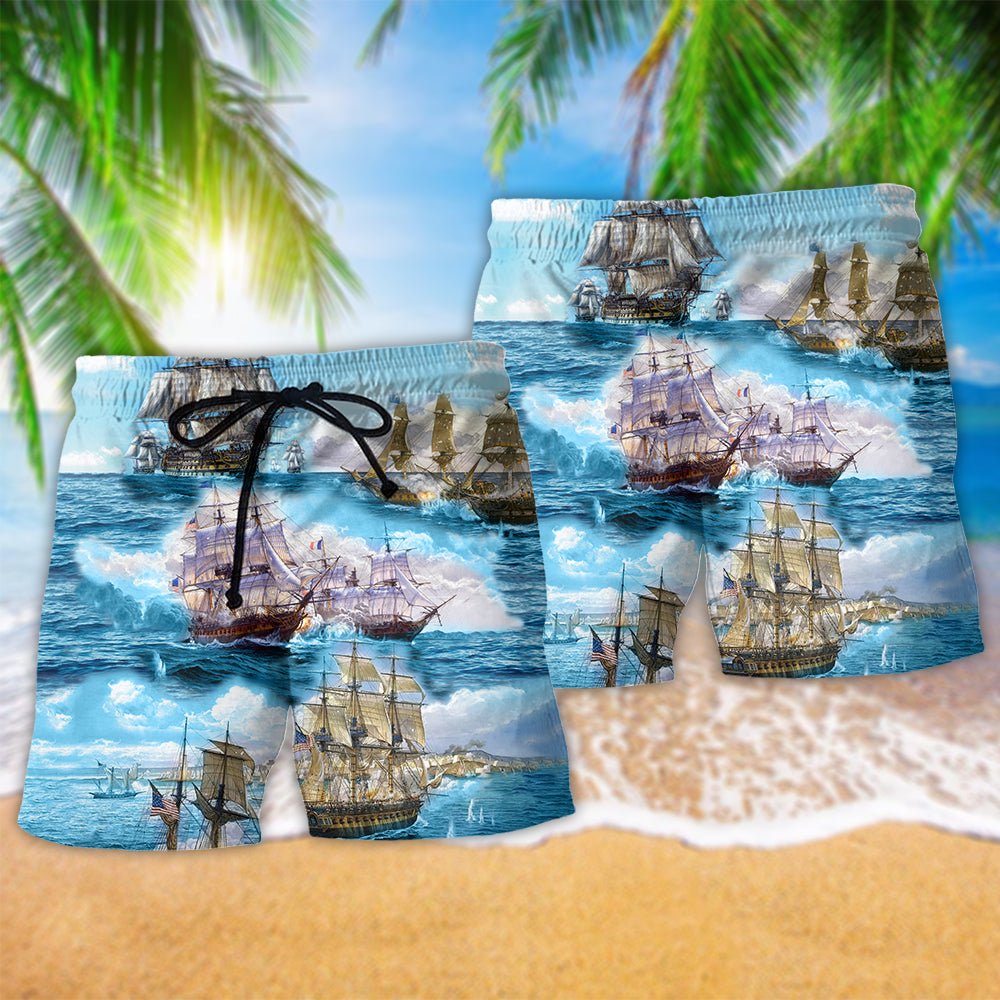 Sailing Go To Sea Beach Shorts Design Detail For Coastal Escapes And Daily Wear