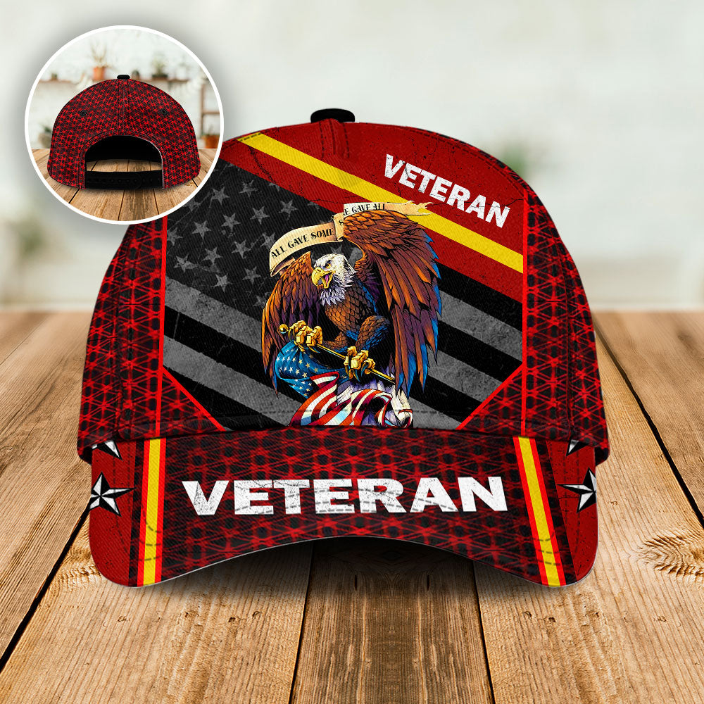 Veteran Eagle America Red Classic Cap For Casual Travel Parties And Comfortable Outdoor Wear