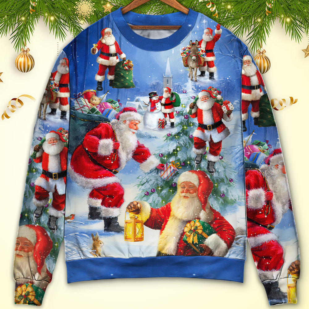 Christmas Santa Is Coming Story Night Sweater For Seasonal Parties Cozy Gatherings And Thoughtful Holiday Gifts