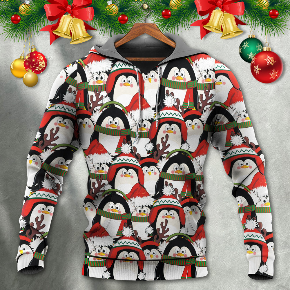 Cute Christmas Penguin Holiday Hoodie For Holiday Parties Weekend Outings And Cheerful Gift Giving