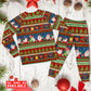 Happy Santa Christmas Long Sleeve Pajamas Set For Holiday Travel And Comfortable Home Wear