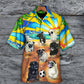 Soccer Beach Dog Hawaiian Shirt Button Front Artwork For Beach Days