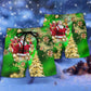 Green Christmas Tree Beach Shorts Graphic Detail For Resort Trips And Casual Outings