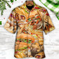 Food Delicious Bread Around Hawaiian Shirt For Coastal Adventures And Warm Weather Wear