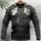 Blue Viking Blood Traditional Personalized Hoodie For Bold Streetwear Outdoor Trips And Mythology Enthusiasts
