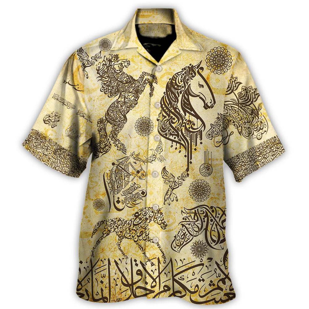 Horse Fantastic Arabian Horses Arabic Hawaiian Shirt Design View For Casual Summer Styling