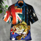 Vintage Fishing Flag Hawaiian Shirt Relaxed Style View For Beach Days