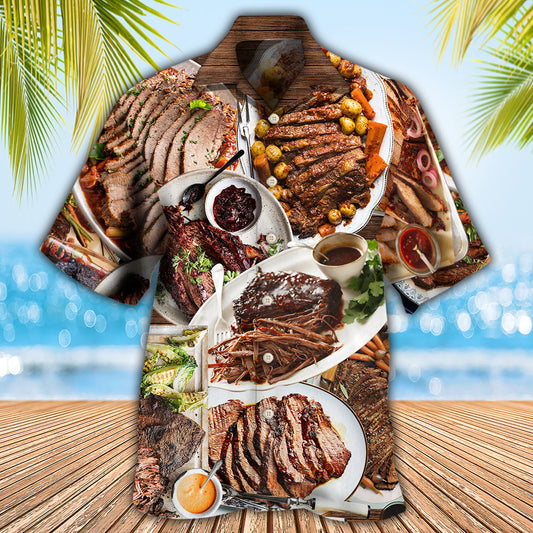 BBQ Brisket Delicious Meal Hawaiian Shirt For Resort Getaways And Comfortable Summer Activities