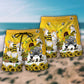 Gnome Let It Be Cute Beach Shorts Artwork Detail For Casual Warm Weather Outfits