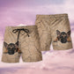 German Shepherd Dog Lover Beach Shorts Pattern Detail For Relaxed Warm Weather Outfits