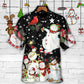 Christmas Snowman Hawaiian Shirt Tropical Styling View For Vacation Style