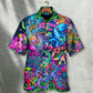 Bohemian Funny Colorful Octopus Tie Dye Hawaiian Shirt For Vacation Days And Relaxed Coastal Outings