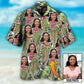 Black Tropical Woman Face Amazing Leaf Custom Hawaiian Shirt Artwork Detail For Resort Trips And Outdoor Activities