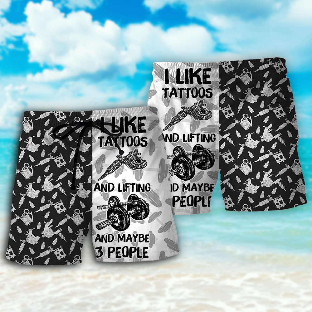 Tattoo Beach Shorts Pattern Detail For Island Trips And Everyday Comfort