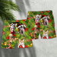 Christmas Lazy Cat Cozy Holiday Beach Shorts Pattern Detail For Sunny Outdoor Activities