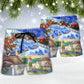 Christmas Lighthouse Santa Inspire Beach Shorts For Coastal Adventures And Relaxed Summer Wear