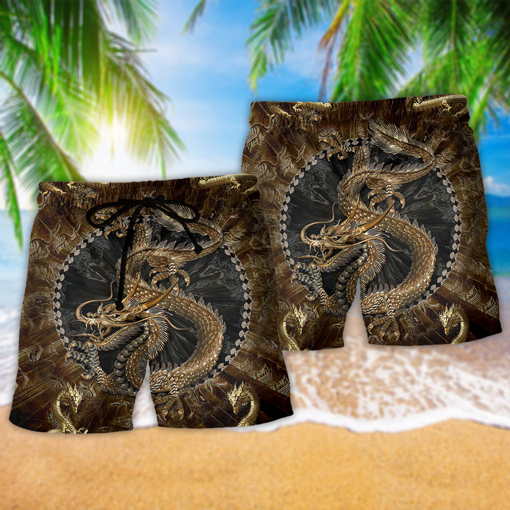 Dragon Beach Shorts Design Detail For Resort And Beach Day Style
