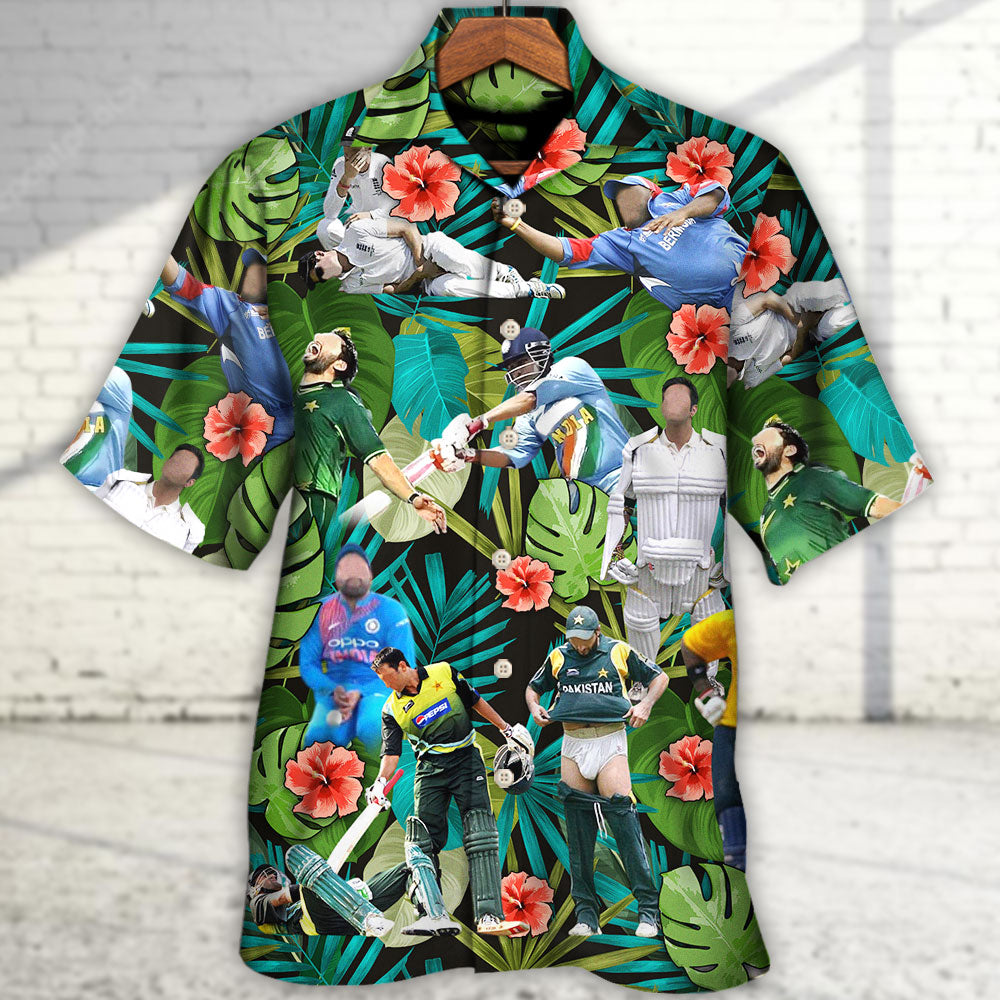 Tropical Funny Cricket Adventure Graphic Hawaiian Shirt Relaxed Style View For Thoughtful Gifting