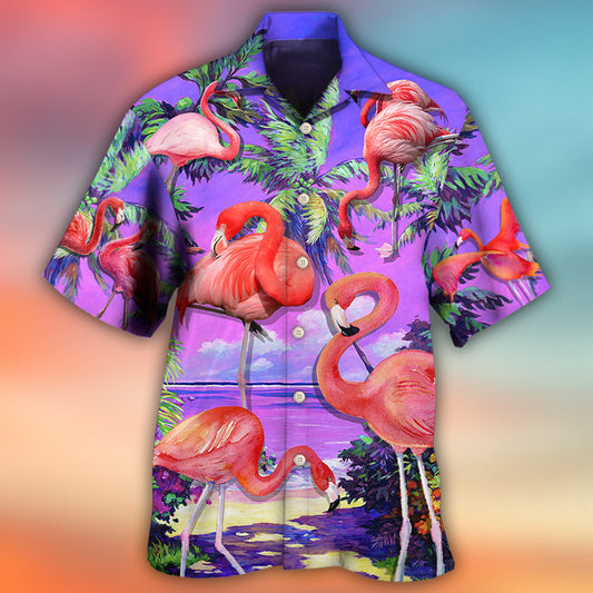 Tropical Flamingo Sweet Paradise Hawaiian Shirt Design View For Thoughtful Gifting