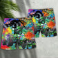 Monster Truck Colorful Art Beach Shorts For Outdoor Adventures And Comfort