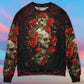 Skull And Roses Sweater For Fantasy Fans Casual Outings And Weekend Adventures