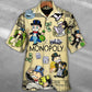 Classic Property Board Game Hawaiian Shirt Button Front Artwork For Weekend Trips