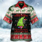 Funny Cat Wreck Tree Christmas Light Ugly Hawaiian Shirt Pattern View For Lightweight Everyday Style