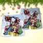 Christmas Snow Santa Beach Shorts Pattern Detail For Tropical Escapes And Leisure And Relaxation