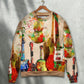 Abstract Colorful Guitar Sweater For Holidays Parties And Comfortable Everyday Wear
