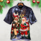 Dark Christmas Light Hawaiian Shirt For Vacation Days And Relaxed Coastal Outings