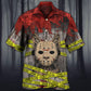 Halloween Spooky Cat Hawaiian Shirt Tropical Styling View For Coastal Travel