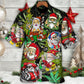 Bohemian Christmas Santa Hippie Hawaiian Shirt Artwork View For Casual Outings