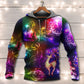 Neon Bright Christmas Reindeer Light Hoodie For Holiday Parties Weekend Outings And Cheerful Gift Giving