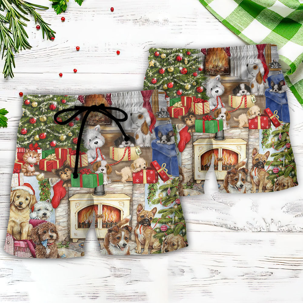 Christmas Dog Lover Merry Holiday Beach Shorts For Holiday Beach Days